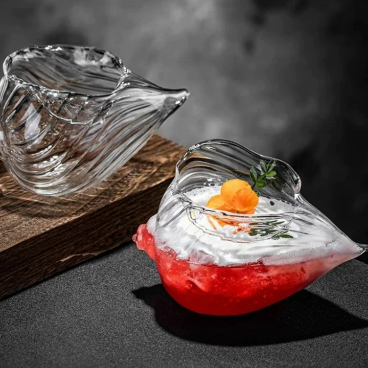 Conch Shell Glass 2-Piece Set Bowlift