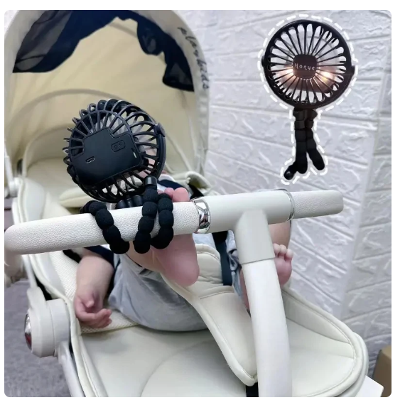 Stroller fan without rotor blades – Portable, Rechargeable & Safe for Babies | LittleChill CoolBreeze | Bowlift
