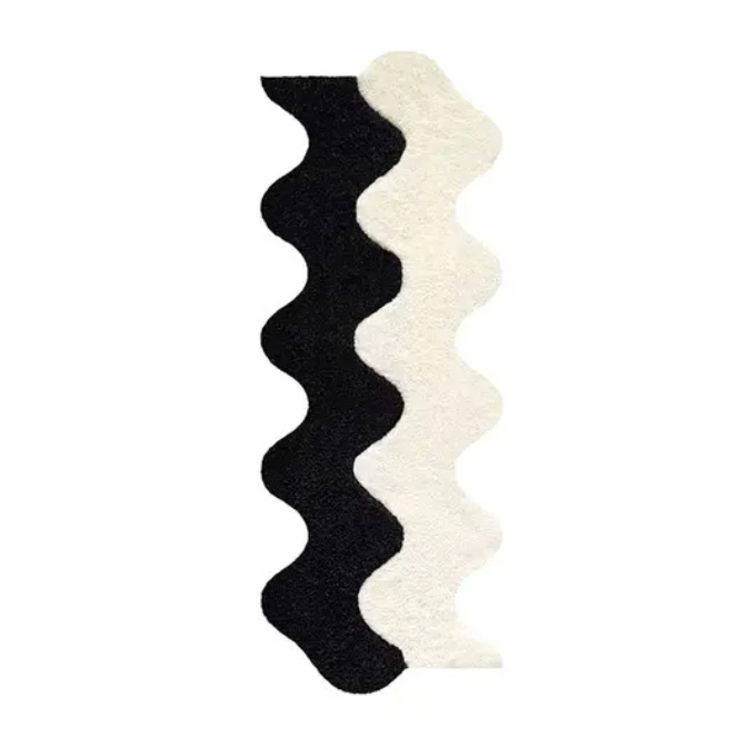 Wavy 2-toned Narrow Rug | Bowlift