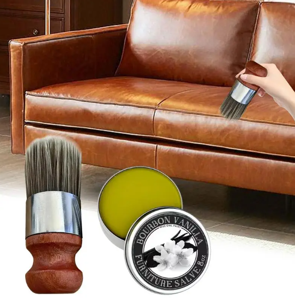 LeatherRevive | Leather furniture cream with brush wood | Bowlift