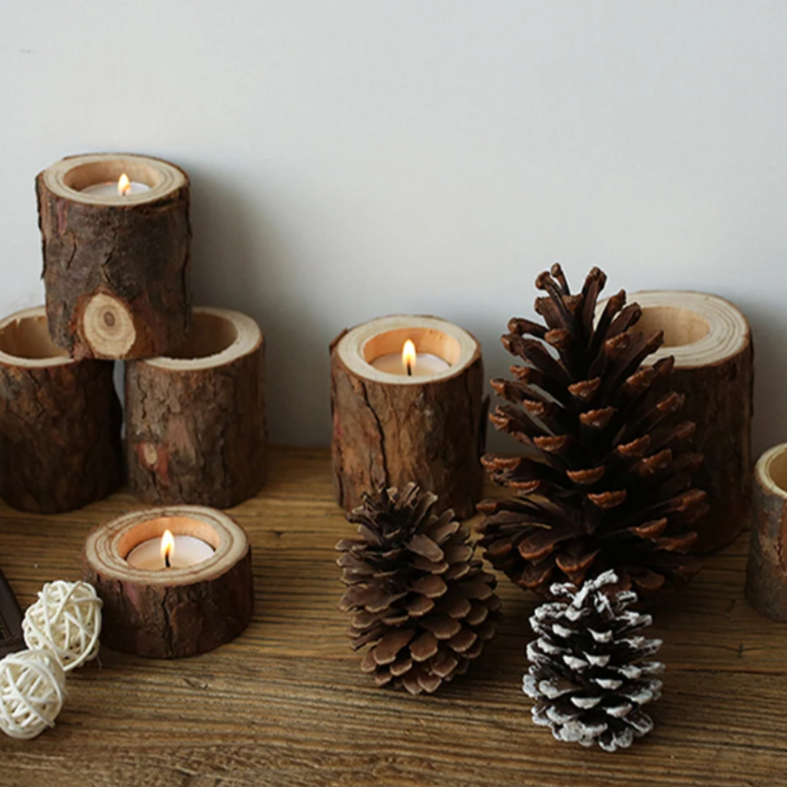 BowLift | Wood Candle Holders
