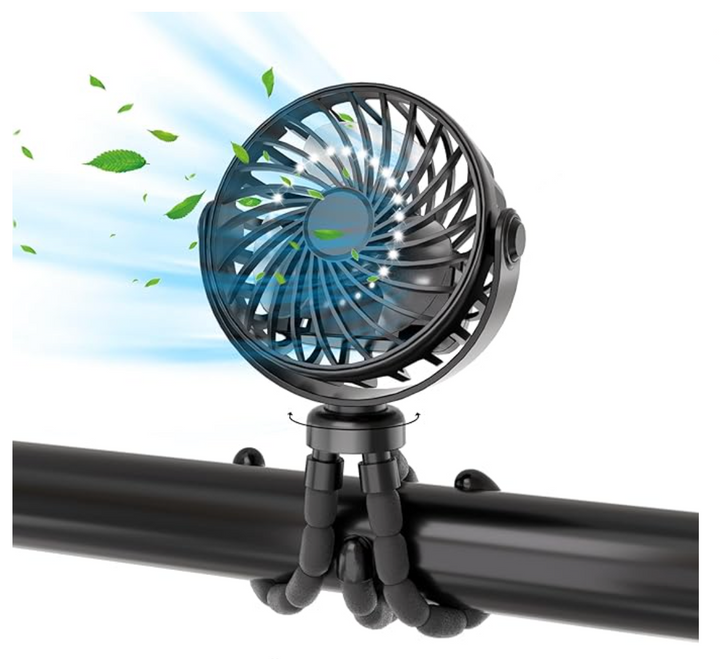 Stroller fan without rotor blades – Portable, Rechargeable & Safe for Babies | LittleChill CoolBreeze | Bowlift