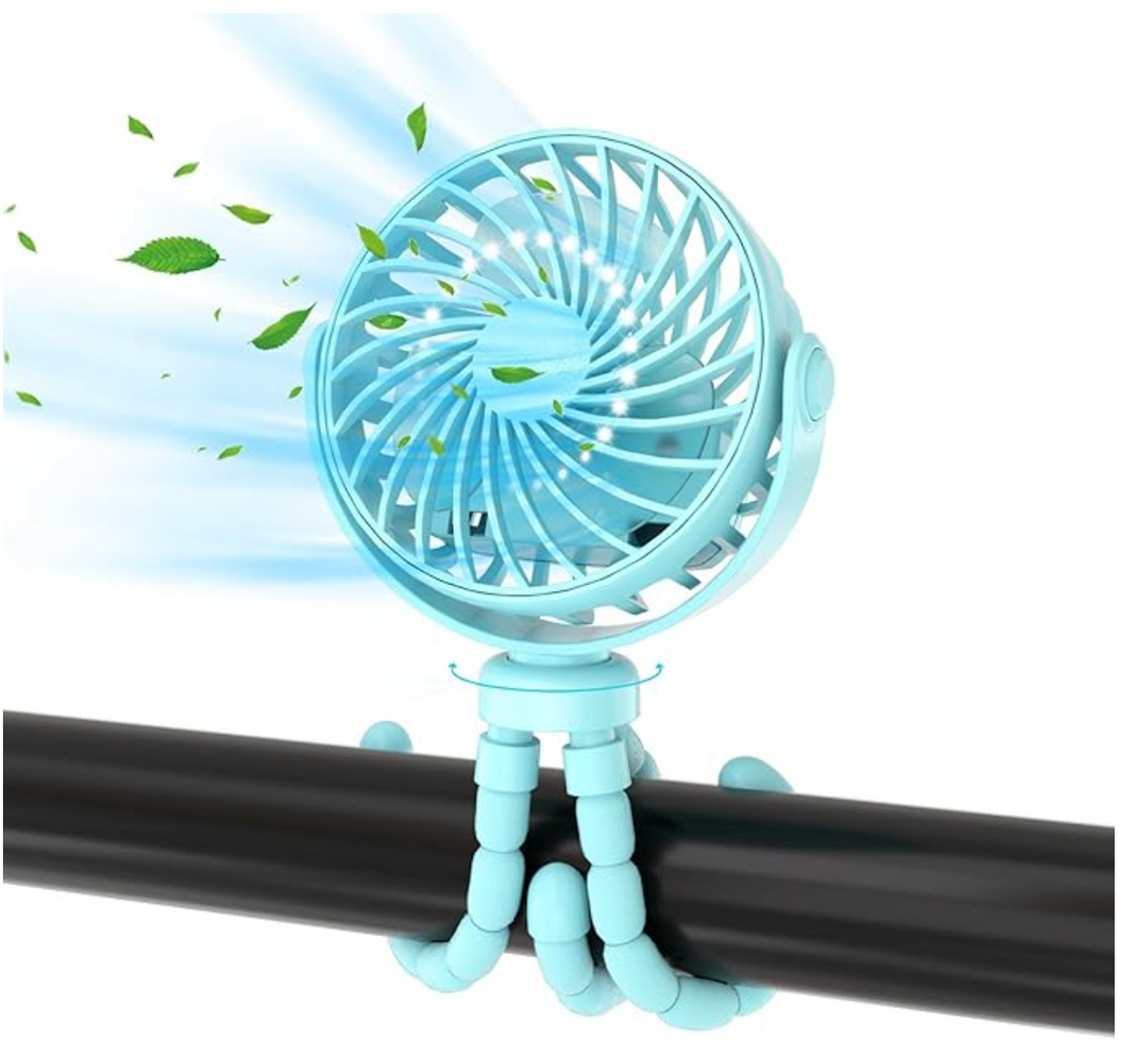 Stroller fan without rotor blades – Portable, Rechargeable & Safe for Babies | LittleChill CoolBreeze | Bowlift