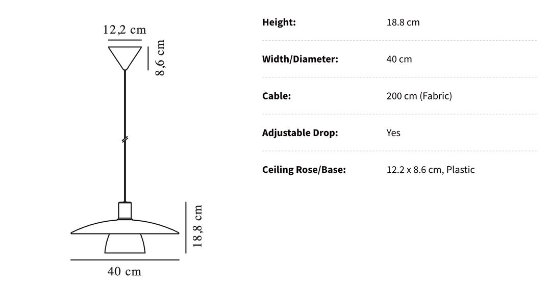 Ezri Pendant Lamp Classic Scandinavian Design | Bowlift