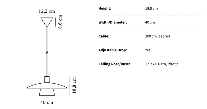 Ezri Pendant Lamp Classic Scandinavian Design | Bowlift