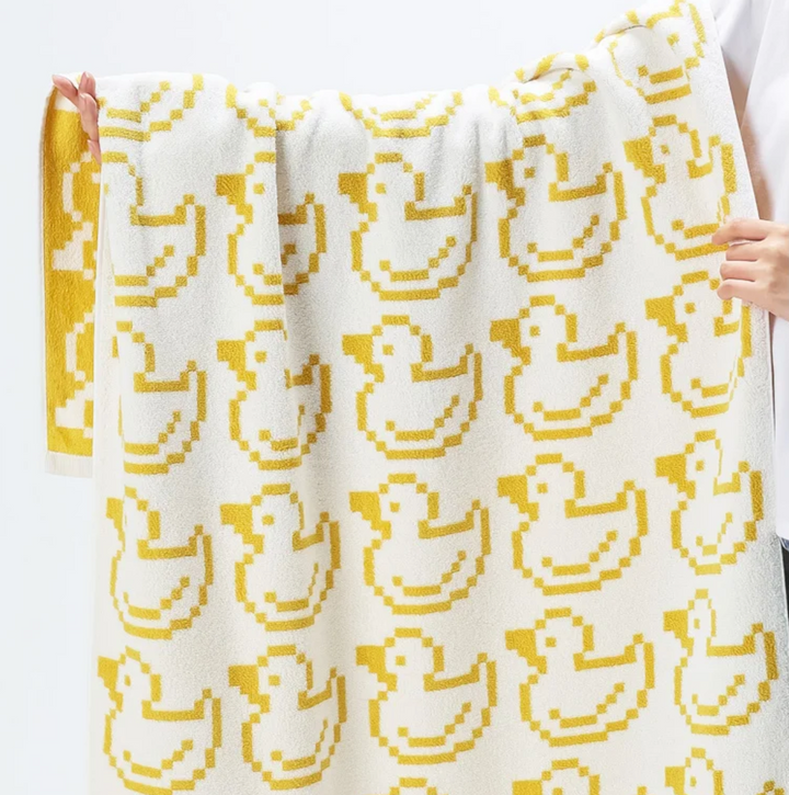 Reversible Animal Print Cotton Towel | Bowlift