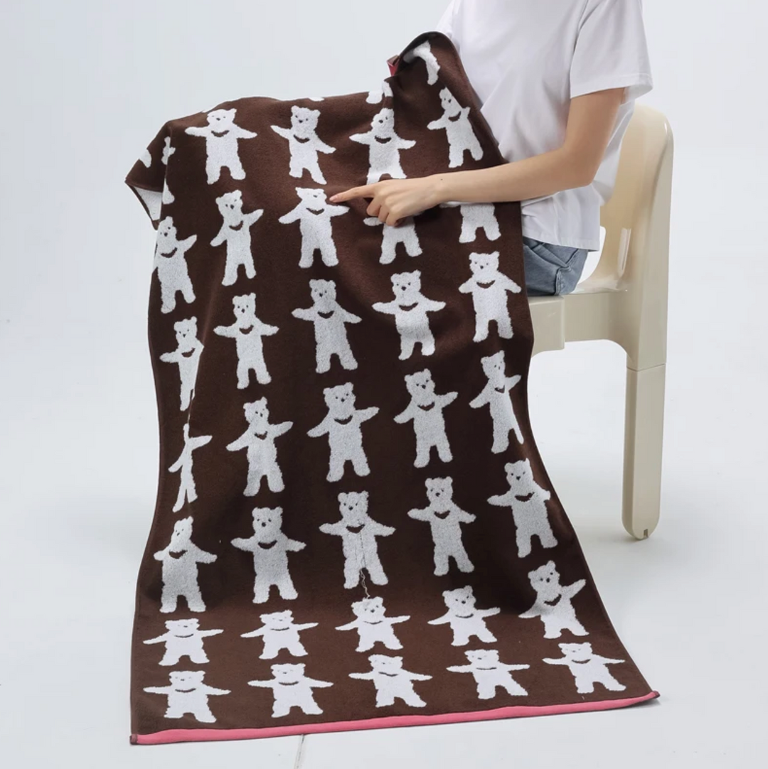 Reversible Animal Print Cotton Towel | Bowlift