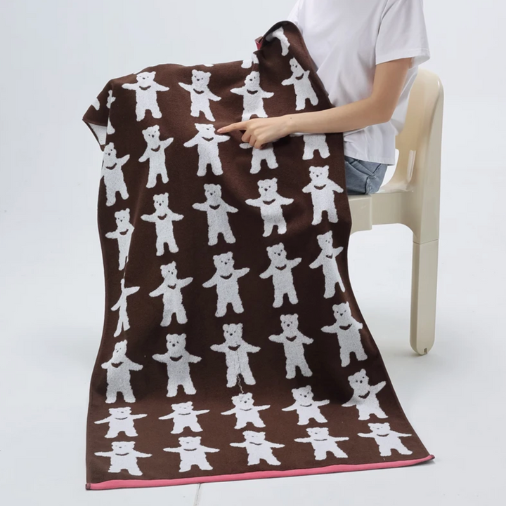 Reversible Animal Print Cotton Towel | Bowlift