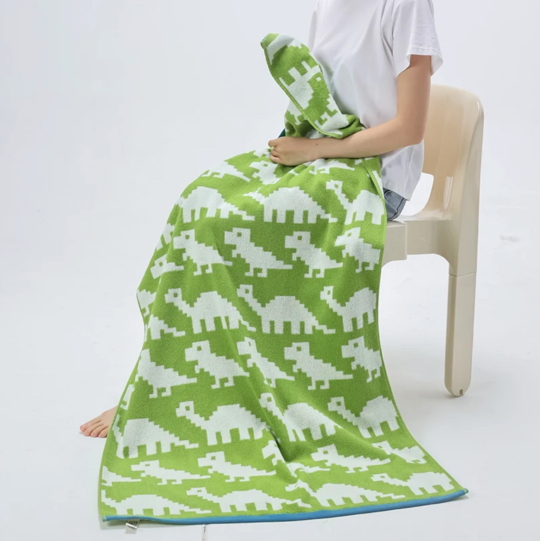 Reversible Animal Print Cotton Towel | Bowlift