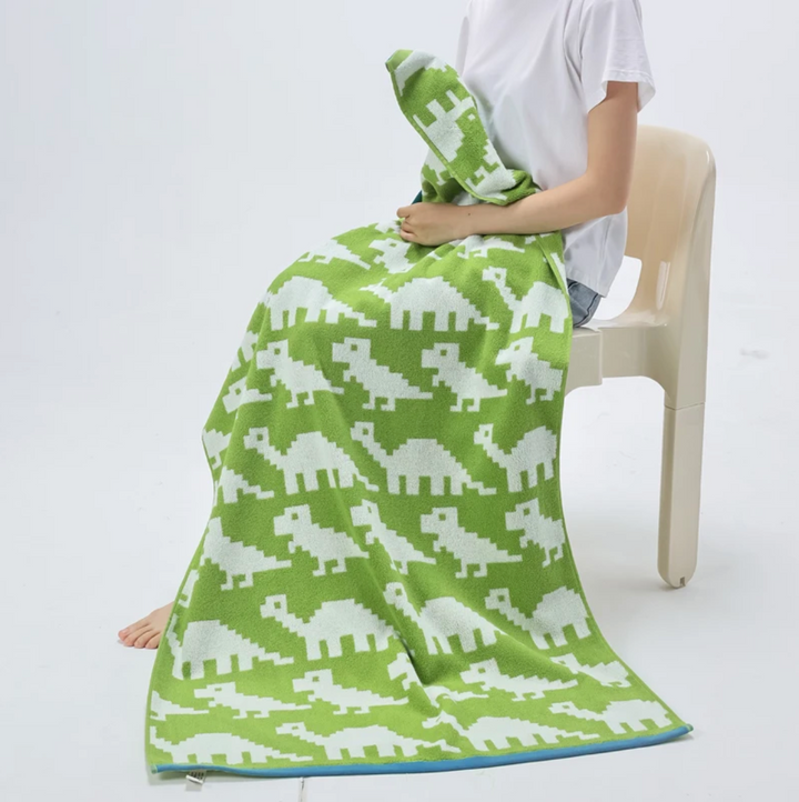 Reversible Animal Print Cotton Towel | Bowlift