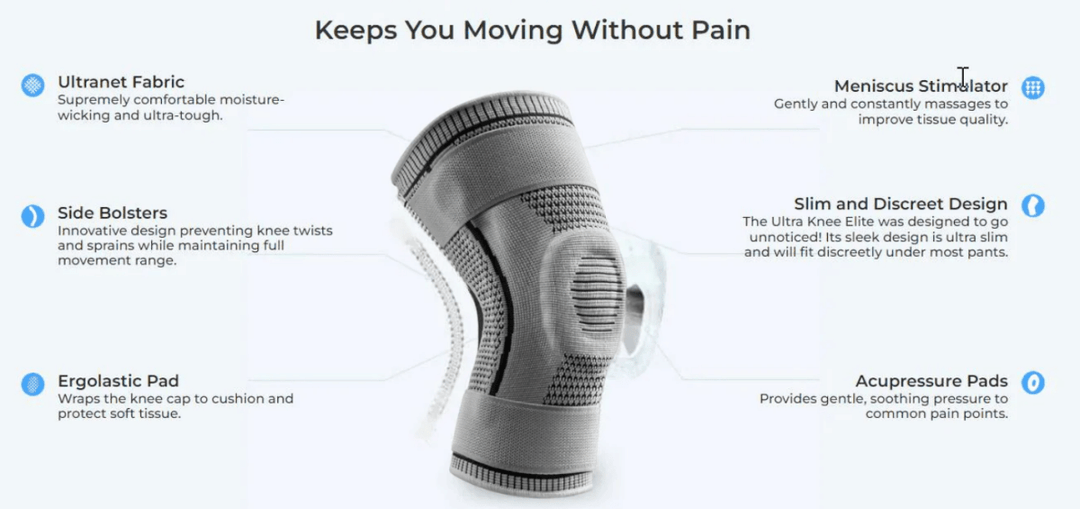 BowLift | Knee support with silicone core for stability & freedom from pain | Ideal for arthritis, sport & everyday life
