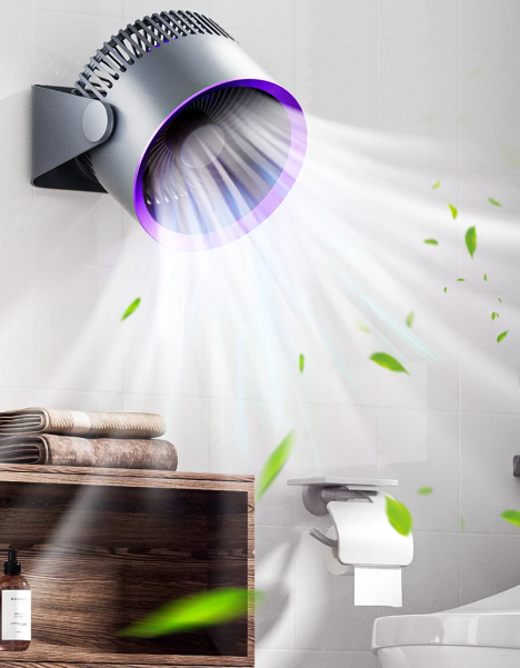 BowLift | Luna Wall and Desktop Fan – Wireless Whisper-Quiet USB-C Fan with 3 Speeds