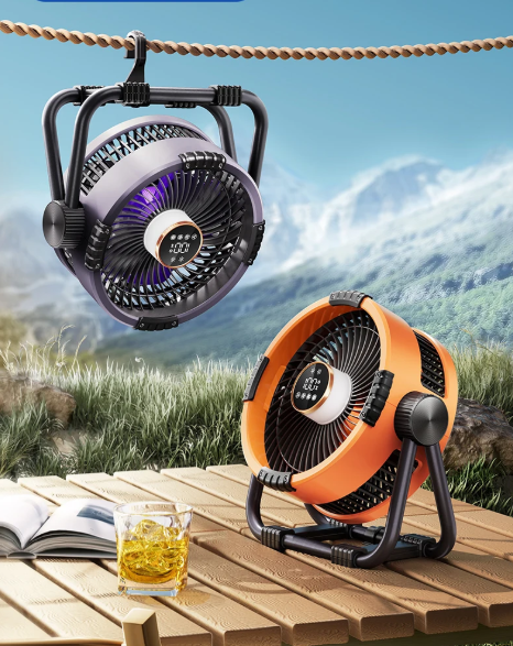 Riley 3-in-1 Camping Fan with LED and Powerbank – 20,000mAh Outdoor Fan with Hook & Remote Control | Bowlift