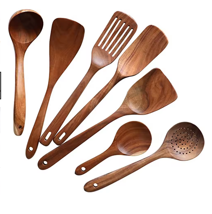 EcoWood – Luxurious cookware set made of wood with storage bucket Bowlift