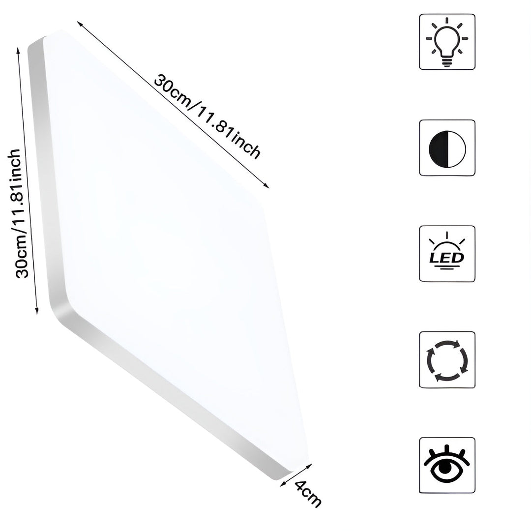 Square LED Ceiling Light – Even, Pleasant Light | SuitaBowlifte for Living Room & Bathroom | Bowlift