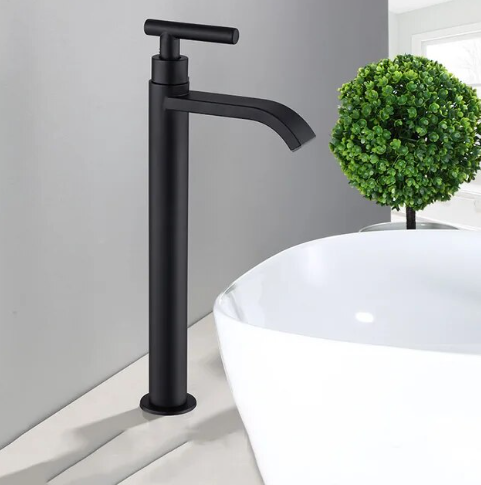 BowLift | Matte black cold water single faucets for sink installation