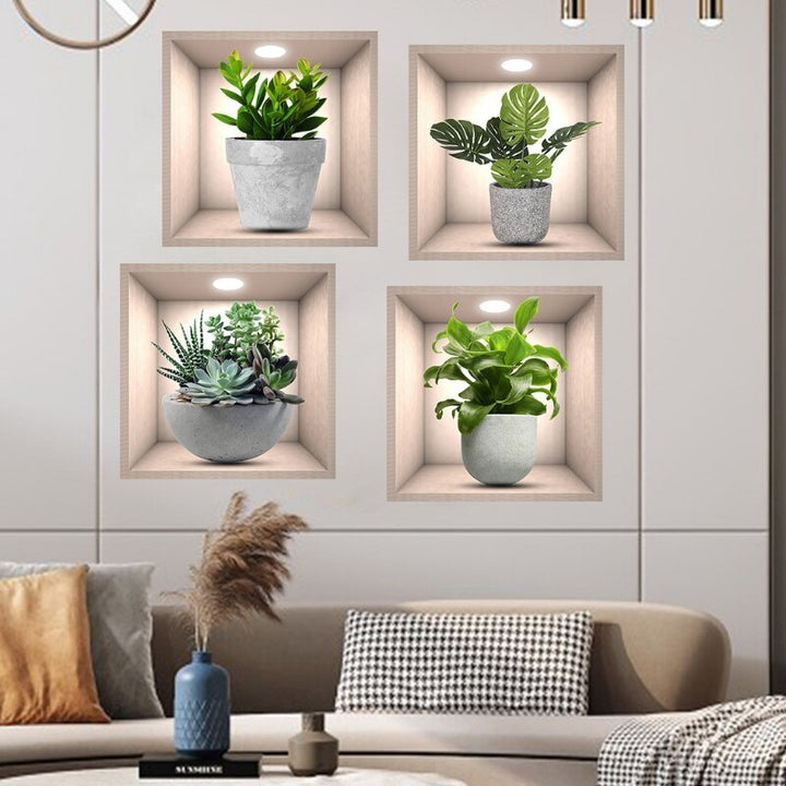 Wall Decorative Potted Plant Stickers | Bowlift