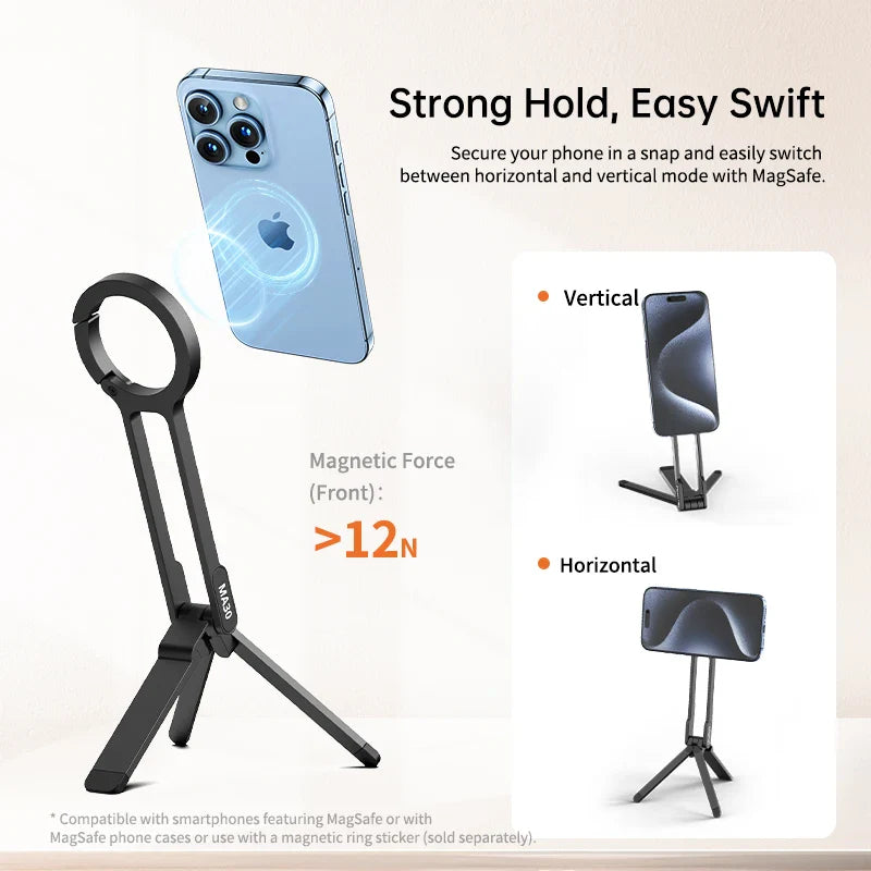BowLift | Double-Sided Magnetic Tripod Phone Holder