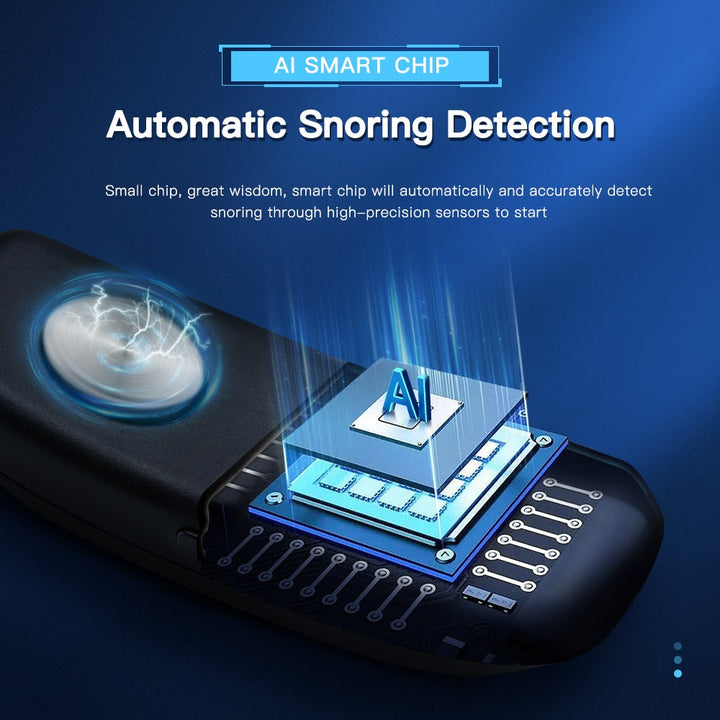 Intelligent anti-snoring device with muscle stimulation