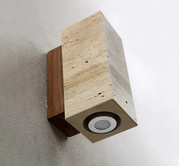 BowLift | Modern Natural LED Wall Lamp made of Travertine