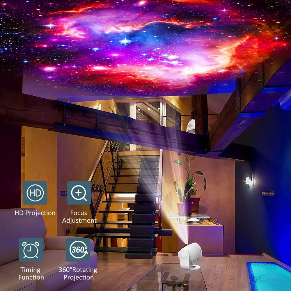 BowLift | NEW 13 In 1 Planetarium Galaxy Starry Sky Projector Night Light HD Star Aurora Projection Lamp For Kids Bedroom Home Party Decor