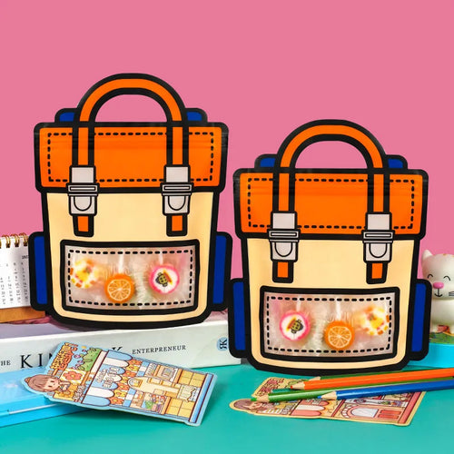 BowLift | 50pcs Creative 2D Cartoon Schoolbag