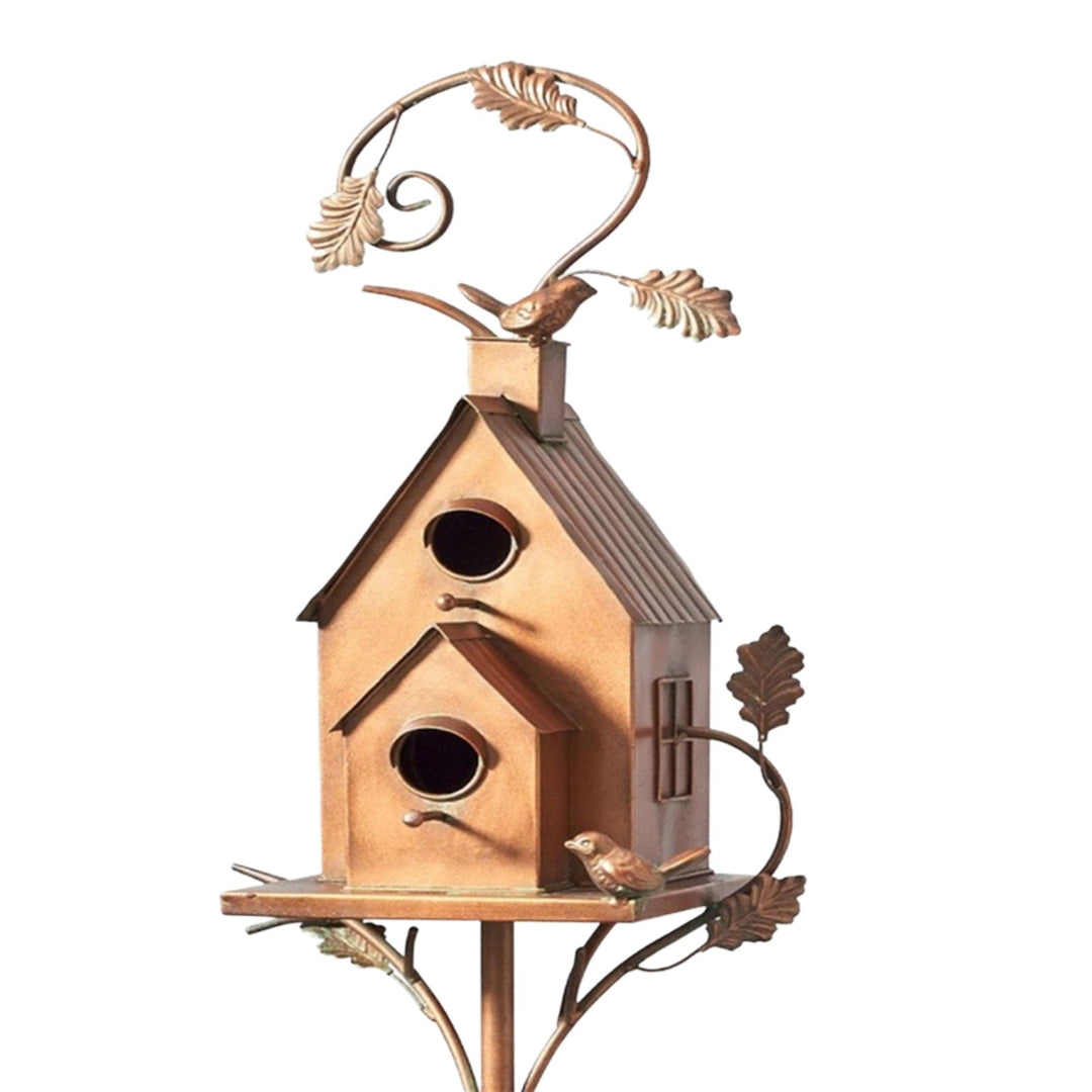 BowLift | Metal Art Birdhouse on Garden Stake - FeatherNest