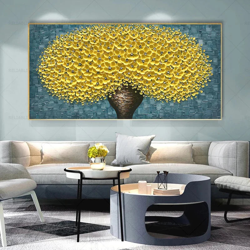 Modern Abstract Flower Tree Wall Art Fine Art Canvas Prints Large Sizes Pictures For Living Room Bedroom Home Office Art Decor | Bowlift