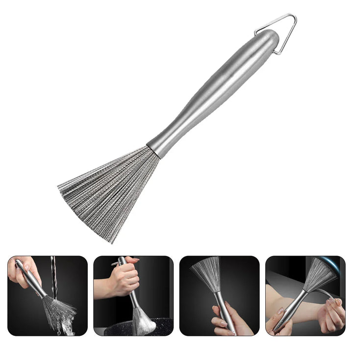BowLift | Edge Cleaner Long-Handle Pan Brush