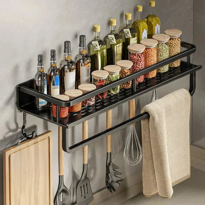 BowLift | Wall-Mounted Kitchen Rack – Space-Saving and Stylish Aluminum Rack for Kitchen Utensils