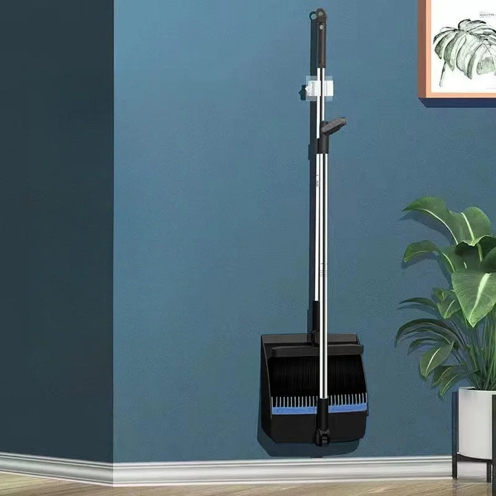 BowLift | Compacte Veegbezem- en Veegschopset met Haarverwijdering en Opvouwbare Schop
