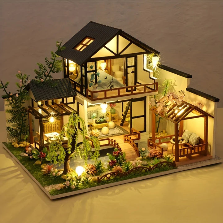 BowLift | Minvella | DIY Miniature Wooden House | 3D Building Kit for Self-Assembly | Creative Craft Kit for Teens & Adults | Perfect Gift Idea