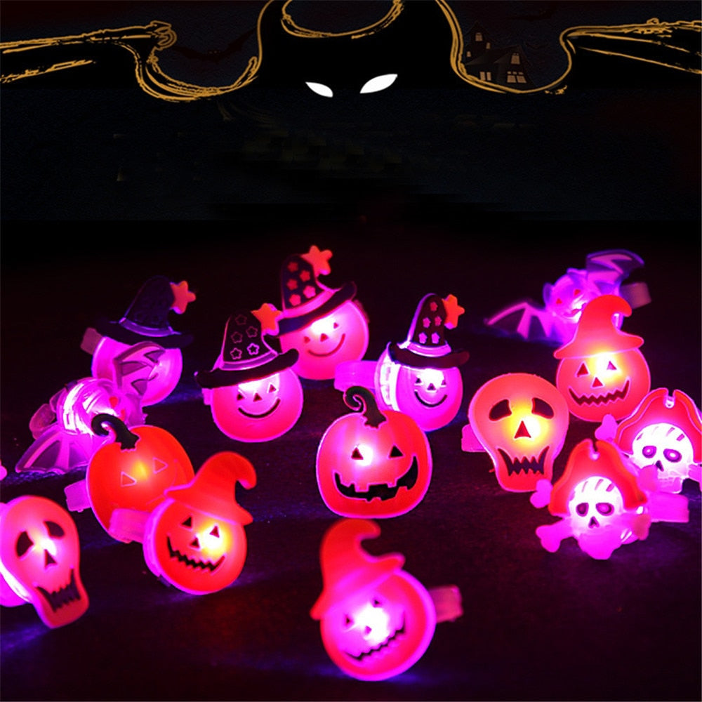 BowLift | Glowing Ghost Skull Rings