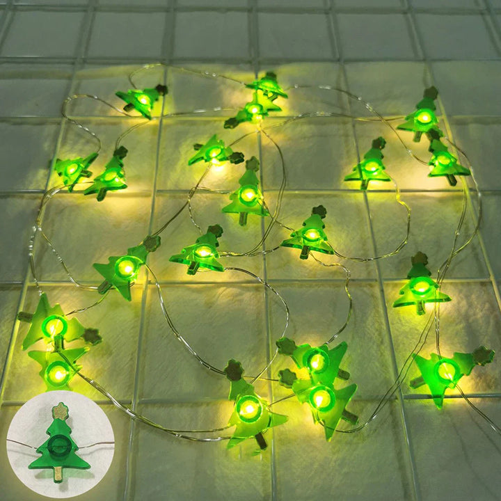 BowLift | Lumirelle | LED Fairy Lights Christmas | Santa & Snowman Motifs | Warm White Light | For Tree, Window & Table Decor