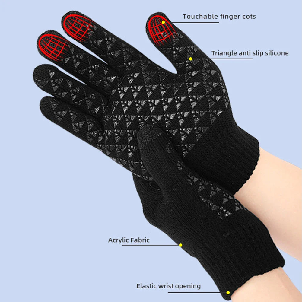 BowLift | Heated Gloves FROSTIQ | USB Charging | Touchscreen & Non-Slip | Winter Thermal Gloves for Outdoor & Cycling
