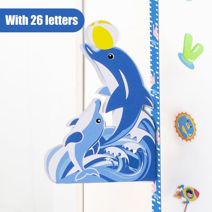 3d Cartoon Kids Height Sticker | Bowlift