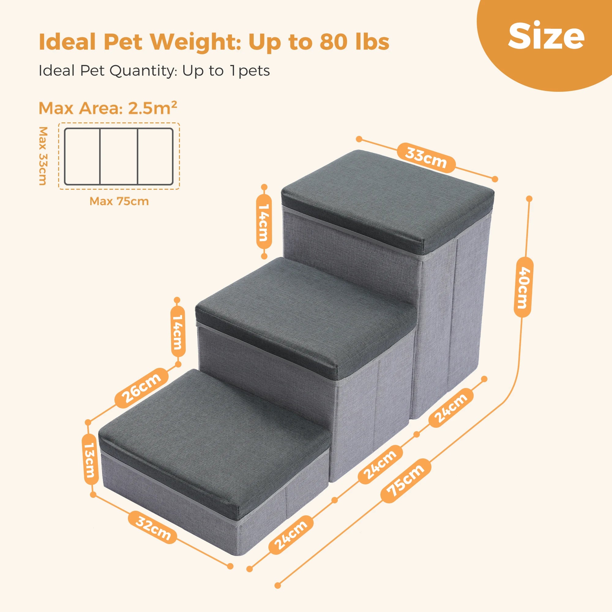 PetLift •  2-in-1 Foldable Dog Stairs & Storage Ladder