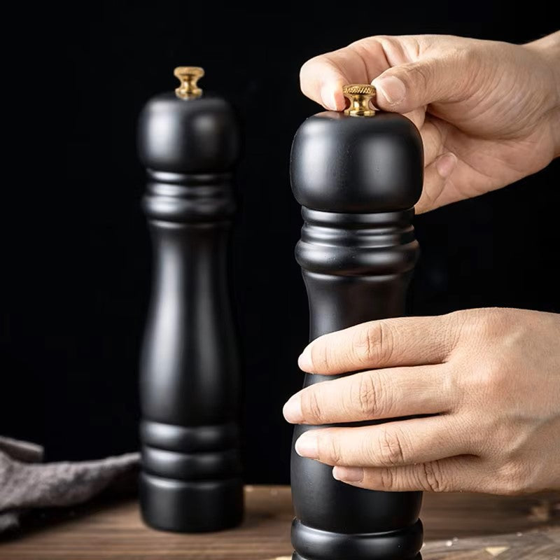 BowLift | Salt and Pepper Mill Set – Manual Spice Mill made of Wood with Ceramic Grinder & Adjustable Grinding Degree