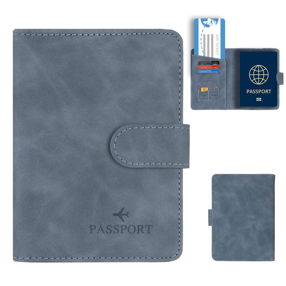 BowLift | SafePort Passport Holder | RFID Protection | Elegant Leather Look | Compact for Men & Women