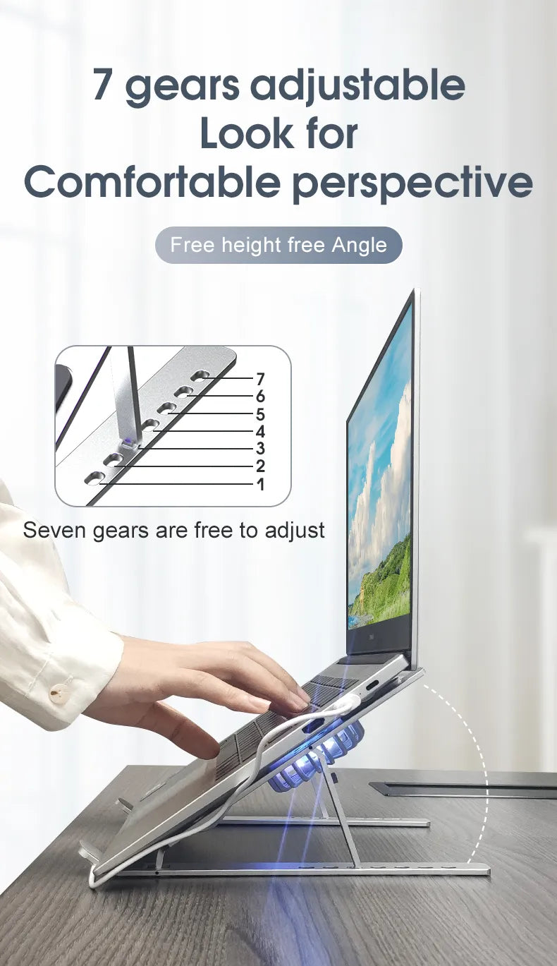 BowLift | Foldable Aluminum Laptop Cooling Stand