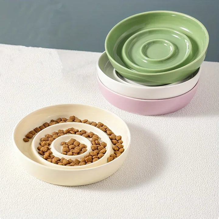 BowLift | Ceramic Anti-Choke Feeding Bowl – Slow Feeder for Cats and Dogs
