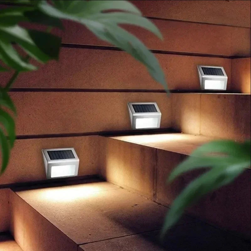 BowLift | Lunettra Solar Step Light Stainless Steel | 3 LEDs | IP45 Waterproof | Eco-Friendly & Corrosion Resistant | For Garden, Fence & Wall