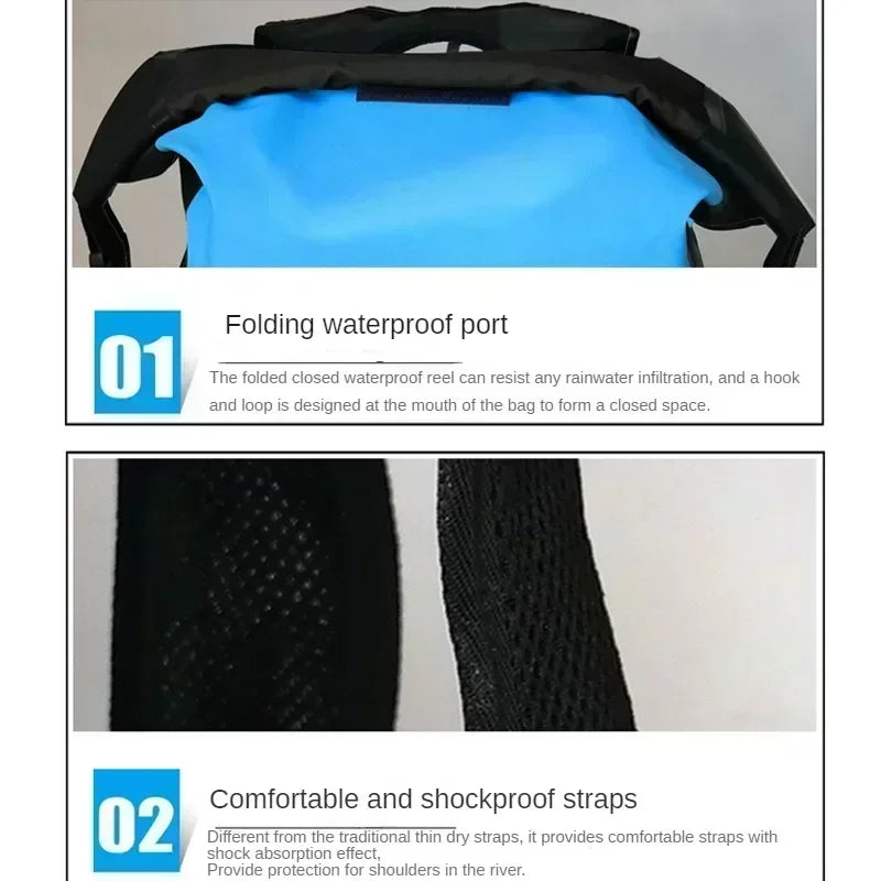 BowLift | Waterproof Backpack AquaDryX 25L | Floating Dry Bag | Rolltop & Breathable | Ideal for Kayaking, Trekking & Outdoor