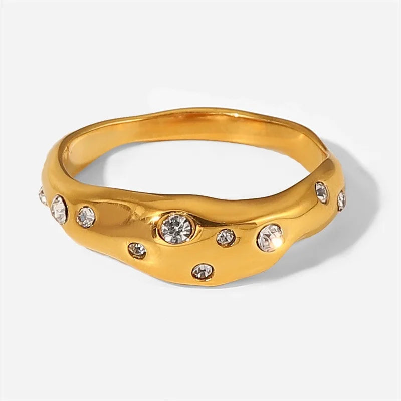 BowLift | Gold Diamond Embedded Ring