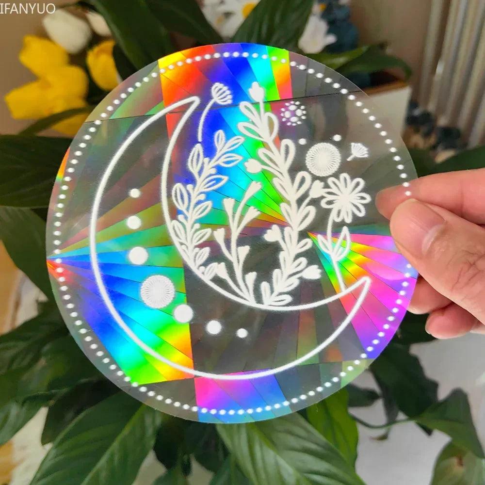 BowLift | SunGlow Window Sticker | 3D Rainbow Effect | Self-Adhesive & Reusable