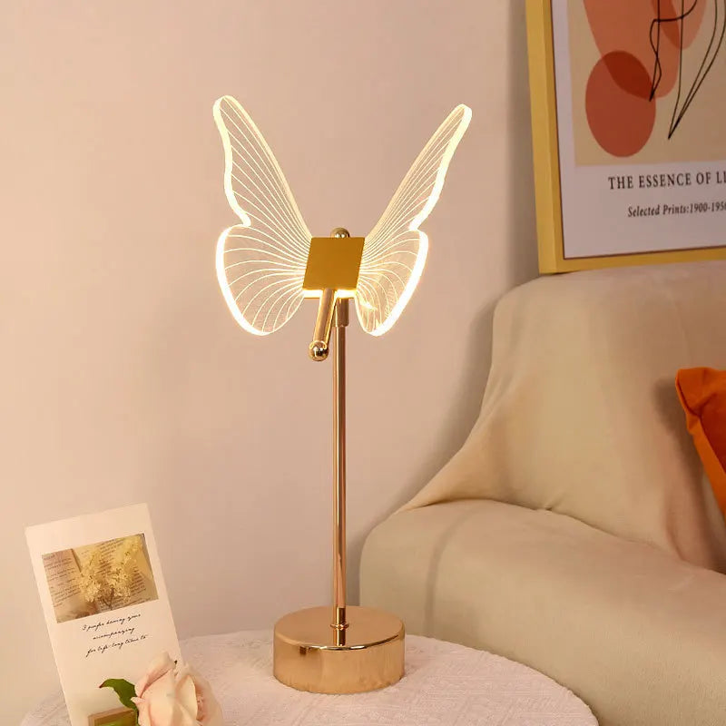 Butterfly LED Table Lamp in Retro Design - Decorative Desk Lamp for Living Room, Bedroom & Office | Bowlift