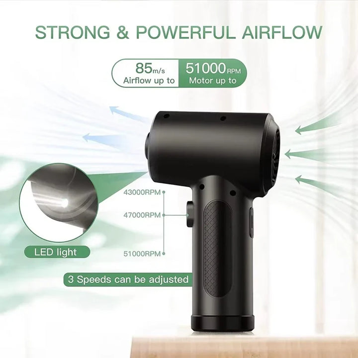 BowLift | Cordless Air Duster with 51,000RPM Motor & LED Light – JetSweep
