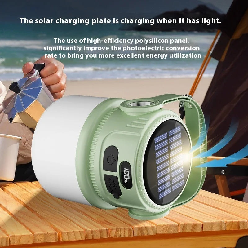 BowLift | Luminatra Solar LED Camping Lamp | Rechargeable & Waterproof | 6 Light Modes | For Outdoor, Emergencies & Travel