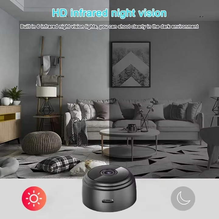 BowLift | Compact HD 720P Wireless Mini Smart Security Camera with Mobile Monitoring