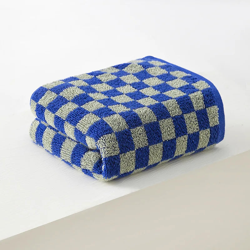 Grids Cotton Face Towel | Bowlift